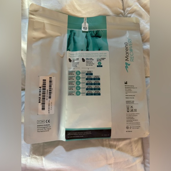 Marena Recovery FlexFit Ultra-Low Coverage Zip-Front Bra B09Z 38 B/C Black - Picture 2 of 3